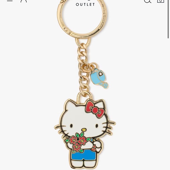 NWT Kate Spade Hello Kitty X Kate Spade Keychain - Picture 1 of 6